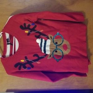 Holiday Sweater Nerdy Sass Raindeer Medium: A